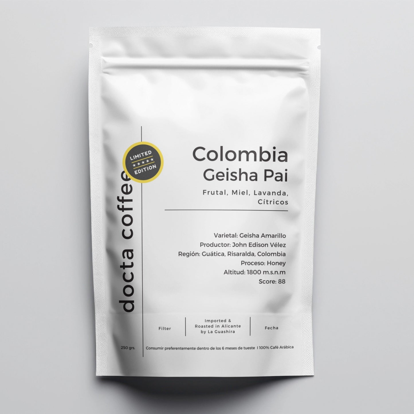 Café de especialidad premium, Variedad Geisha, lote limitado